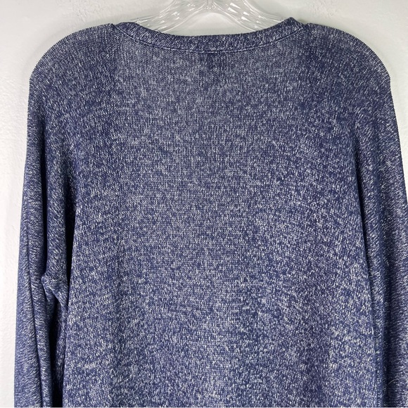 Old Navy Cardigan Sweater Women's‎ XL Lost At Sea Navy Blue Long Line Marled - Picture 7 of 10